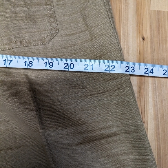 Cabi Wide Leg Olive Khaki All Linen Pants Medium - Picture 11 of 12
